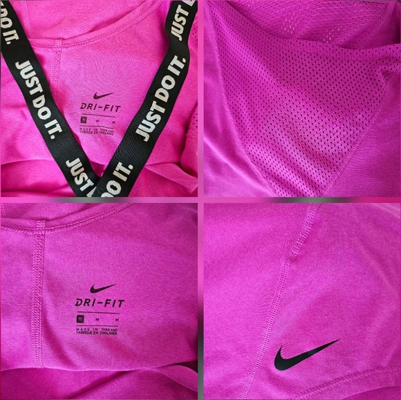 Nike Magenta Dri-Fit Mesh Running Tank Top - Picture 5 of 16